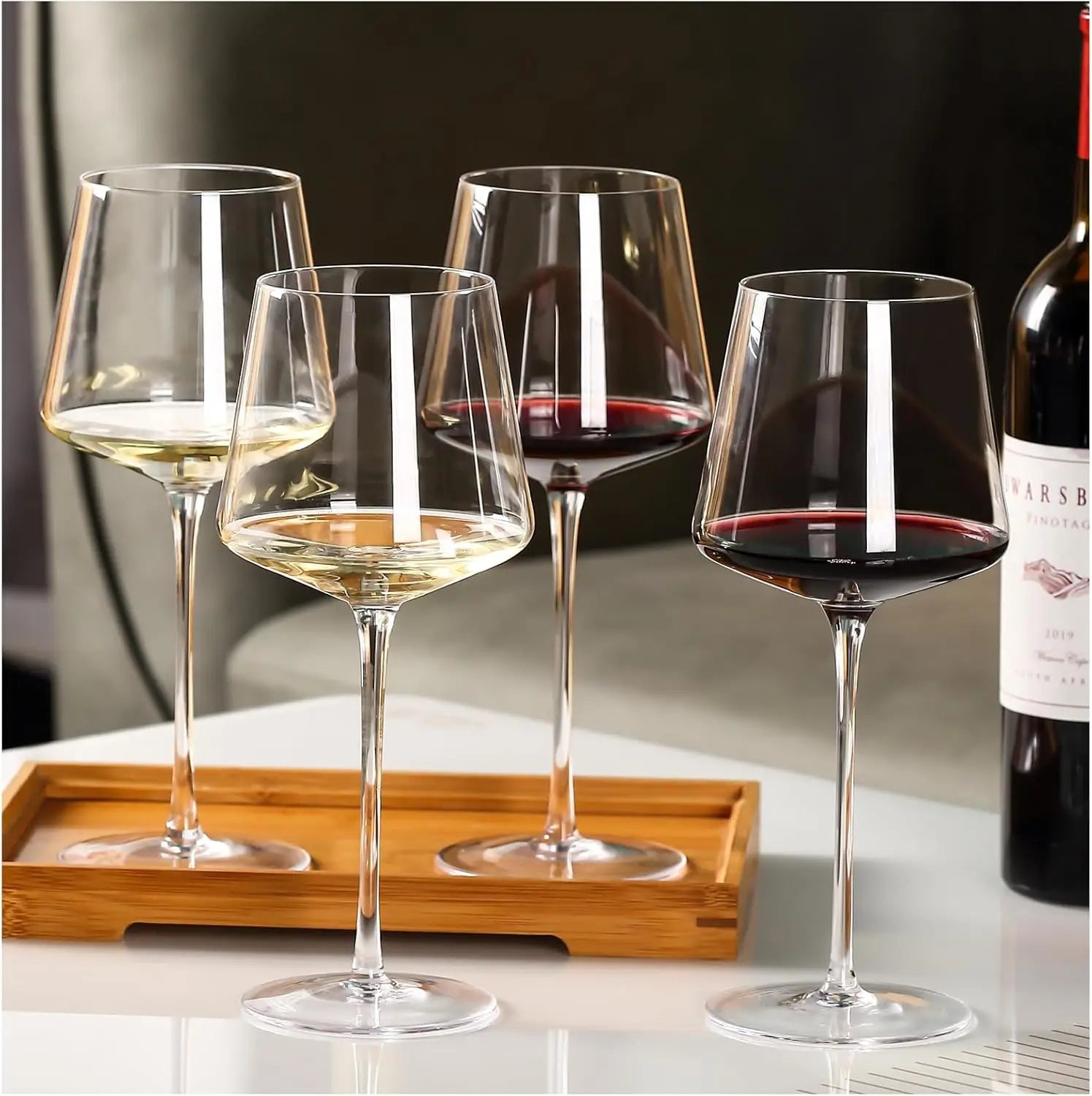 Lead-Free Crystal Wine Glasses – Set of 4