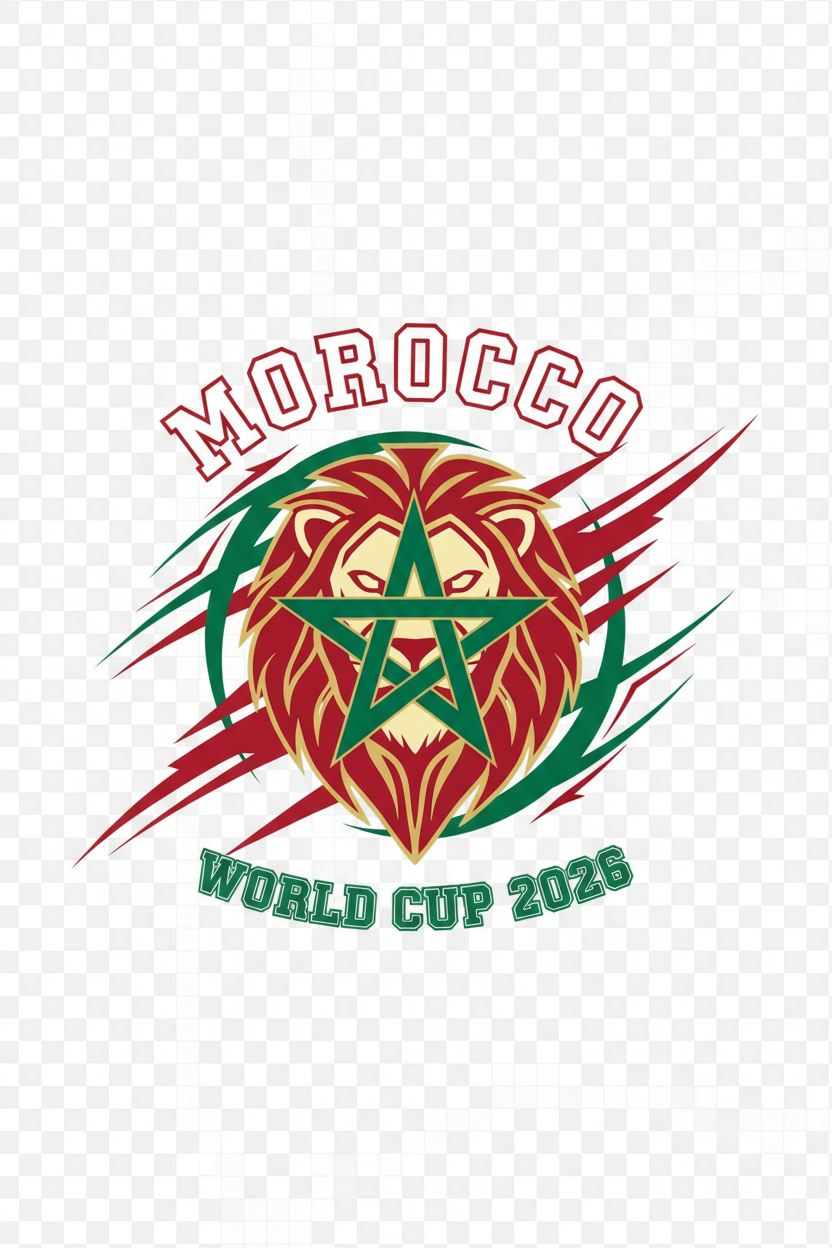 Morocco Sport-Centric World Cup 2026 T-Shirt Design