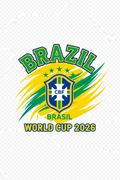 Brazil Sport-Centric World Cup 2026 T-Shirt Design