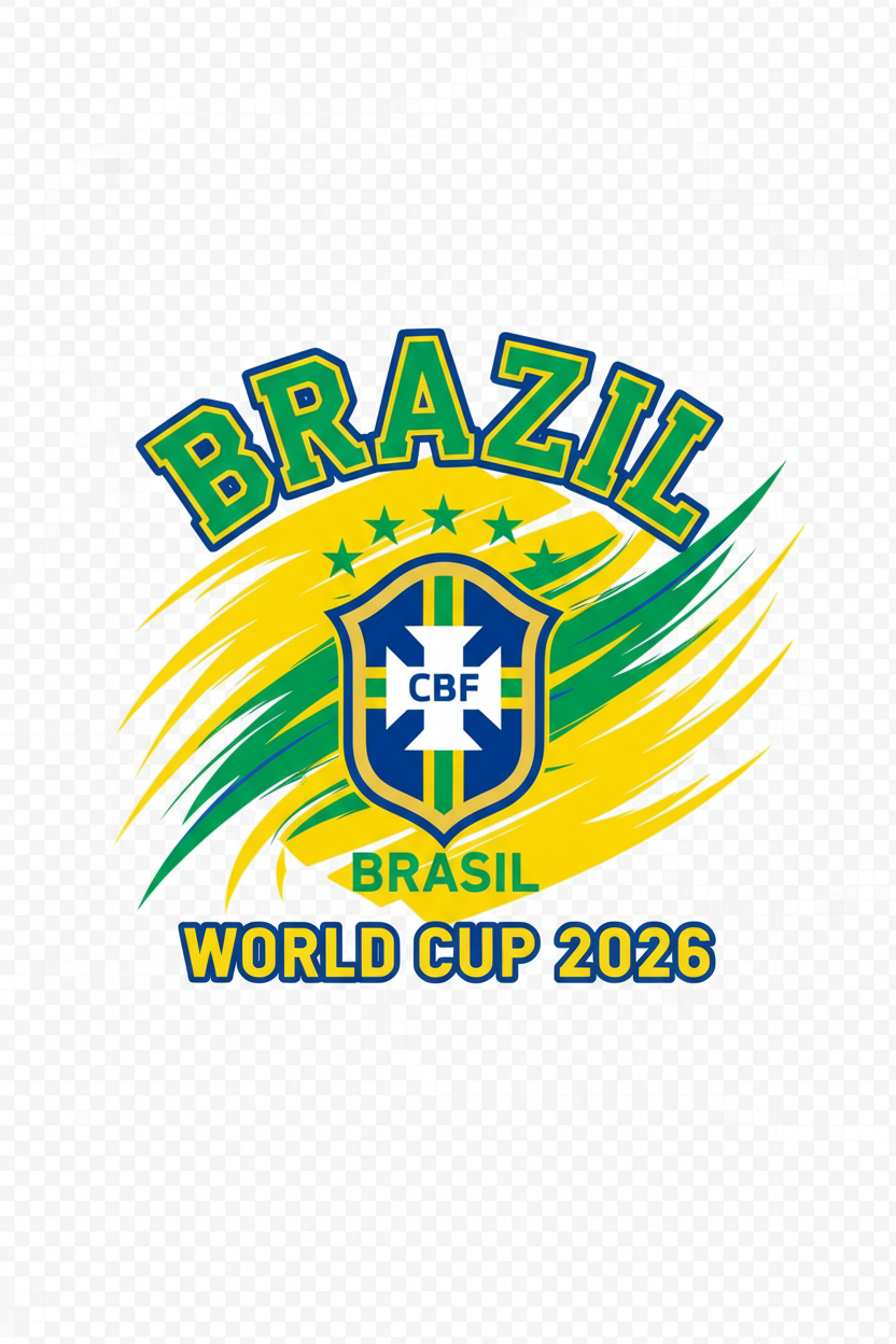 Brazil Sport-Centric World Cup 2026 T-Shirt Design